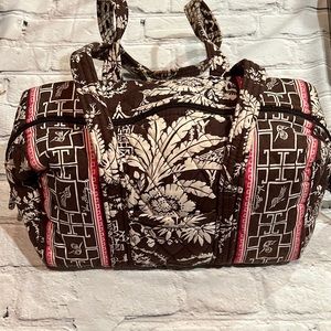 HP 🥳 Brown pink white Vera Bradley purse medium size
